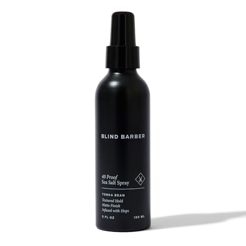 Blind Barber 40Proof Sea Salt Spray for Men  Salt Water Hair Spray for Volume  Texture  WaterBased Matte Finish with LightMedium Hold  Enhances Beach Waves  Body  Tonka Bean Scent 5 Fl oz